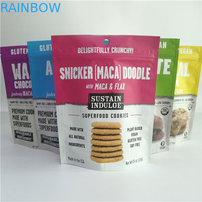 la cremallera de aluminio 200g se levanta las bolsas que embalan la impresión de encargo del fotograbado para la proteína