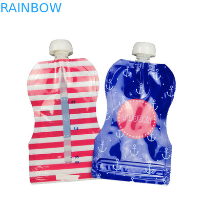 Bolsa reutilizable del canalón de los alimentos para niños que empaqueta el color material laminado de CMYK para las bebidas