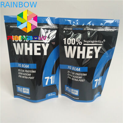 La aduana imprimió el empaquetado del bolso del bocado se levanta final brillante Ziplock que se puede volver a sellar de la bolsa