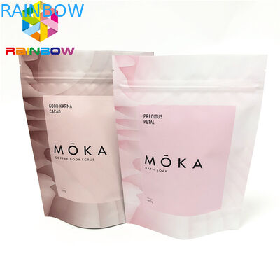 Moq bajo Digital impresa se levanta el lazo hecho bolso del acondicionamiento de los alimentos del arte de la cremallera de la bolsa