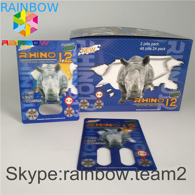 Paquete de ampolla sexual masculino del aumento que empaqueta las cajas de presentación del papel de 350g 400g para la cápsula