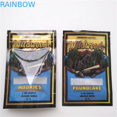 El incienso herbario de Edibles empaqueta pulgadas médicas del paquete 4x6 de la marijuana con la ventana clara