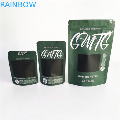 Tres bolsas plásticas del sello lateral que empaquetan el bolso del cierre en la parte superior para el cáñamo de la mala hierba de CBD