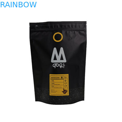 Negro levántese el tamaño modificado para requisitos particulares bolso de empaquetado del café K del MOPP VMPET PE de la bolsa del té