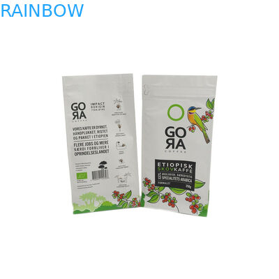 Empaquetado Ziplock plástico biodegradable del café de la parte inferior plana de la cremallera del bolso E del envasado de alimentos