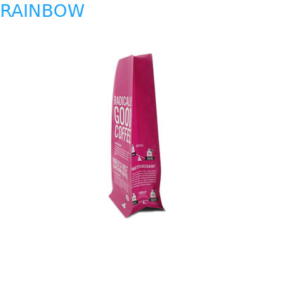 Empaquetado Ziplock plástico biodegradable del café de la parte inferior plana de la cremallera del bolso E del envasado de alimentos