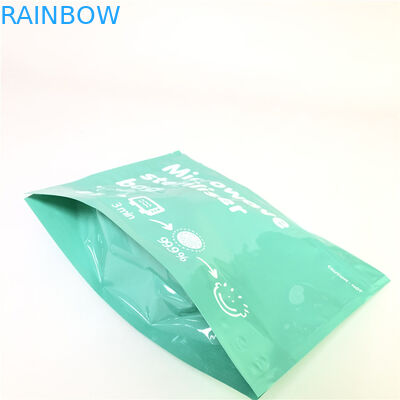 Levántese el grueso biodegradable de la impresión de encargo 120-180 Mic de los bolsos de la microonda de la cremallera