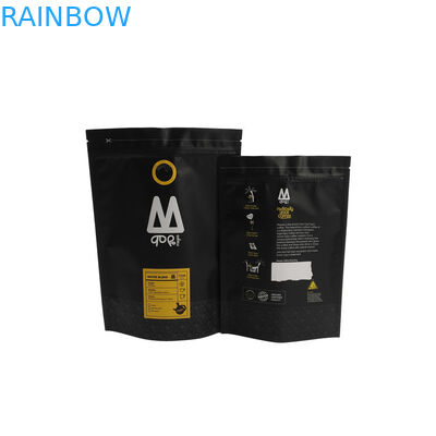 Levántese la aduana inferior de la bolsa del embalaje del grano de café del lazo de la lata de los bolsos del escudete con la válvula