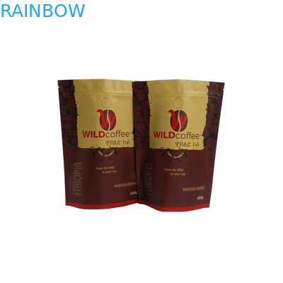 Las bolsitas de té mates de encargo del café del final, papel de aluminio se levantan la bolsa con la cremallera