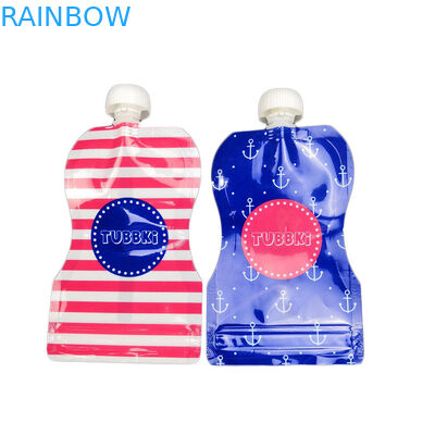 Bolsos reutilizables del canalón que empaquetan la bebida que bebe la bolsa líquida plástica modificada para requisitos particulares impresa