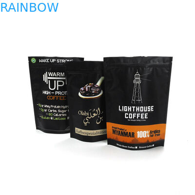 bolso de café mate de empaquetado de la prueba del olor del final de la bolsa de la hoja del café de 250g 500g 1kg con la válvula