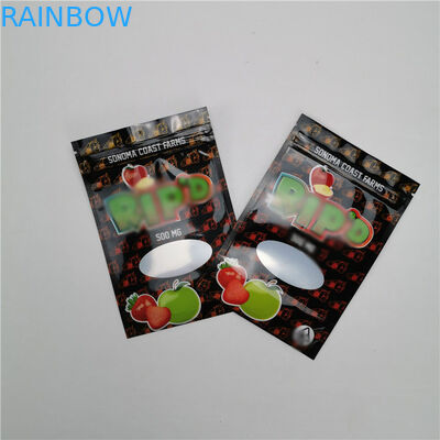 Bolsas plásticas del pequeño bolso que empaquetan el embalaje gomoso industrial orgánico del cáñamo CBD del 100%