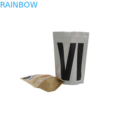 El papel de aluminio de empaquetado de la bolsa Ziplock de la hoja se levanta el bolso de café con la válvula de la desgasificación