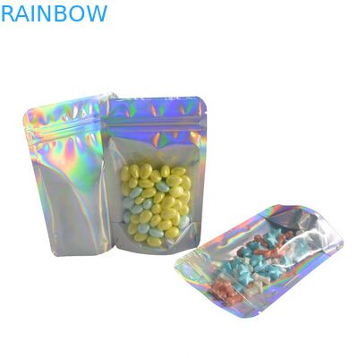 Material plástico de empaquetado de la laminación de tres bolsos de los snacks laterales del sello con el Ziplock