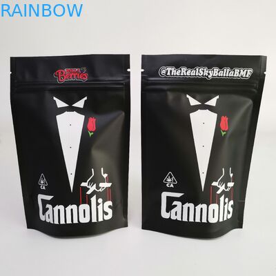 La galleta CBD 3x4 de la mala hierba del papel de aluminio se levanta el bolso de la cremallera