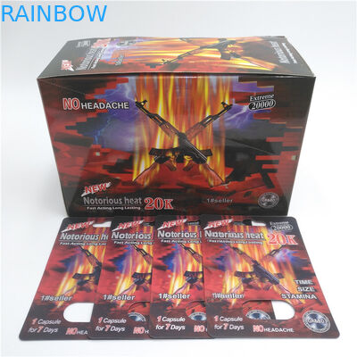 Embalaje plástico impreso aduana de la tarjeta de la ampolla de las píldoras del rinoceronte