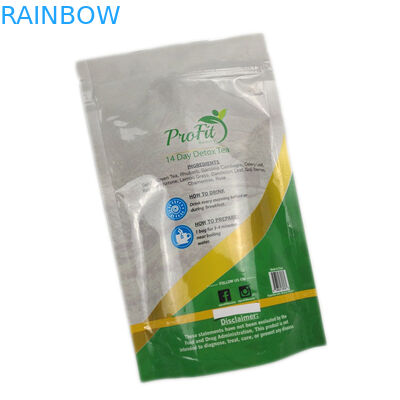 Bolsas de empaquetado de la cremallera del té superficial brillante que se puede volver a sellar de la cerradura