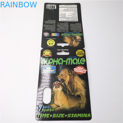 Tarjeta de empaquetado de papel modificada para requisitos particulares color de la píldora plástica de CMYK