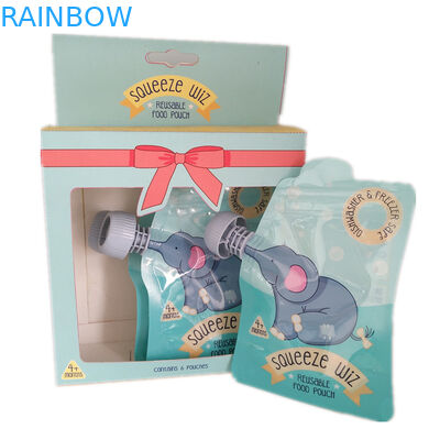 Fotograbado que imprime la bolsa líquida reutilizable del apretón del acondicionamiento de los alimentos