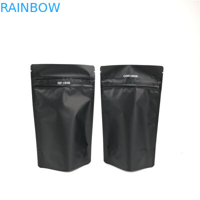 Empaquetado doble mate negro de las bolsas plásticas de la cremallera CMYK