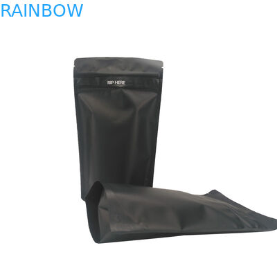 Empaquetado doble mate negro de las bolsas plásticas de la cremallera CMYK