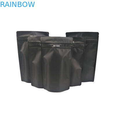 Empaquetado doble mate negro de las bolsas plásticas de la cremallera CMYK