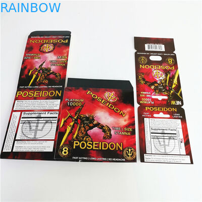 Píldora sexual de los aumentos masculinos del rinoceronte 69 que empaqueta la ampolla del capsul de la tarjeta 3d para la exhibición