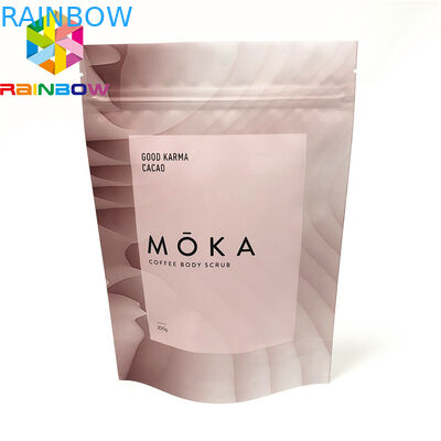 La aduana imprimió se levanta bolsas con los bolsos ziplock del exfoliante corporal con las muescas del rasgón