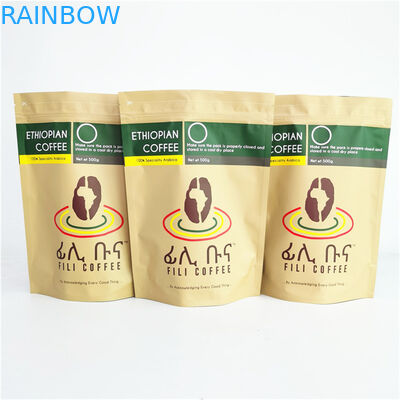 bolso de empaquetado de la capacidad grande Ziplock de la bolsa del café de 500g 1kg para los granos de café/tierra