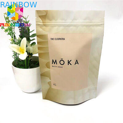 Los bolsos Ziplock para el papel de aluminio de la comida se colocan para arriba empaquetan el bolso de empaquetado del logotipo de encargo