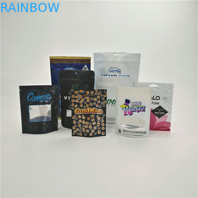 Muestree la bolsa libremente modificada para requisitos particulares de la medicina de las galletas de la selva del runtz de los bolsos de la prueba CBD del niño con la ventana