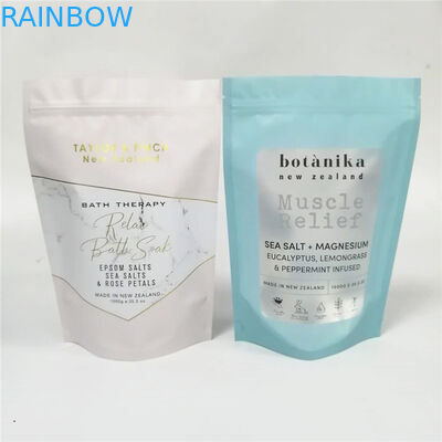 el bolso del skincare/la hoja de empaquetado del holograma se levanta la sal de baño que empaqueta con la ventana