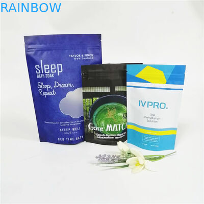 Sal de baño del papel de aluminio 12oz/crema de encargo del exfoliante corporal que empaqueta bolsos de café ziplock del doypack