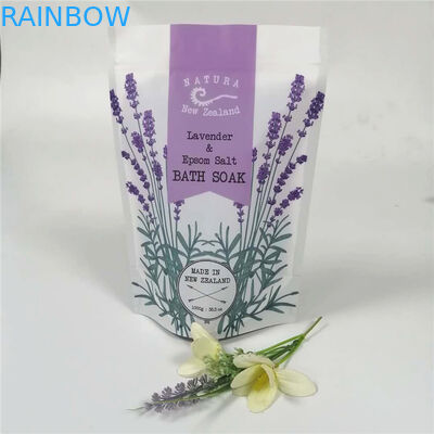 Sal de baño del papel de aluminio 12oz/crema de encargo del exfoliante corporal que empaqueta bolsos de café ziplock del doypack