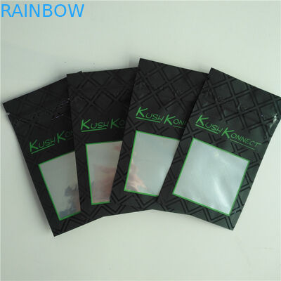 Flor de encargo de Logo Kush Connect Packaging Bag Hemp que empaqueta el bolso lateral del sello tres con el Ziplock