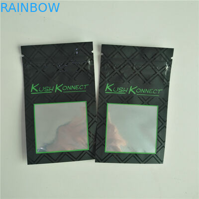 Flor de encargo de Logo Kush Connect Packaging Bag Hemp que empaqueta el bolso lateral del sello tres con el Ziplock