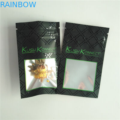 Flor de encargo de Logo Kush Connect Packaging Bag Hemp que empaqueta el bolso lateral del sello tres con el Ziplock