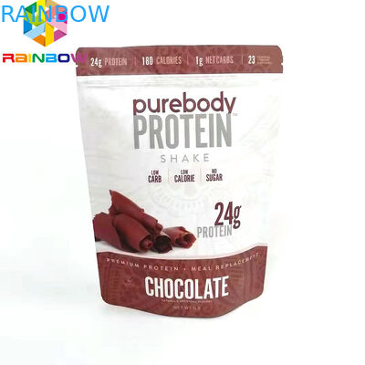 El soporte reutilizable encima de la bolsa con el tipo plano de empaquetado de la bolsa de la cremallera del almacenamiento ziplock de la comida imprimió bolsos