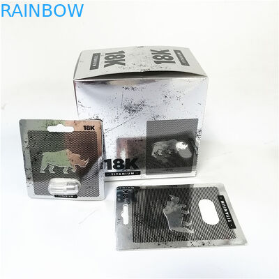 La aduana de la exhibición imprimió la caja de tarjeta roja de Poseidon del funcionamiento sexual masculino de los reforzadores de las tarjetas de papel