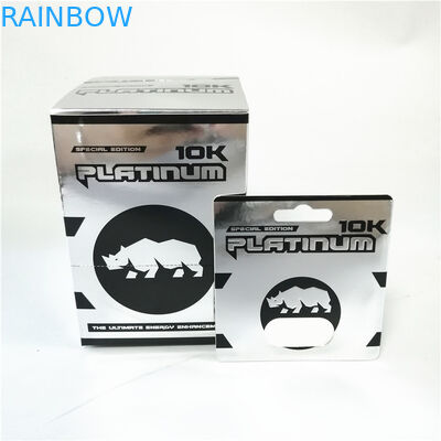 Tarjeta rosada de la caja de papel del minino que graba en relieve tarjetas de empaquetado de sellado calientes de las cajas de presentación de la ampolla sensual del aumento