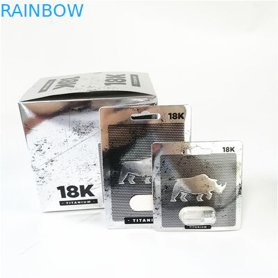 Píldoras masculinas del aumento de la cápsula de la venta caliente que empaquetan la caja de tarjeta que imprime la promoción rosada de la tarjeta de papel del minino