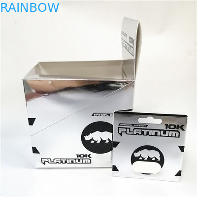 Píldoras masculinas del aumento de la cápsula de la venta caliente que empaquetan la caja de tarjeta que imprime la promoción rosada de la tarjeta de papel del minino