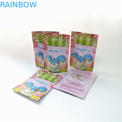 soporte del papel de aluminio de la flor 3.5oz encima de la bolsa de empaquetado de impresión digital de los bolsos del polvo de Matcha del postre de mylar del bolso de la cremallera