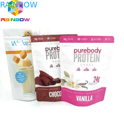 Los bolsos de empaquetado ziplock impresos de encargo de Doypack para el polvo se levantan el bolso del almacenamiento de la comida del papel de aluminio