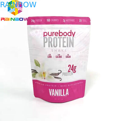 Los bolsos de empaquetado ziplock impresos de encargo de Doypack para el polvo se levantan el bolso del almacenamiento de la comida del papel de aluminio