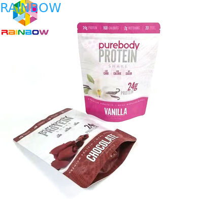 Los bolsos de empaquetado ziplock impresos de encargo de Doypack para el polvo se levantan el bolso del almacenamiento de la comida del papel de aluminio