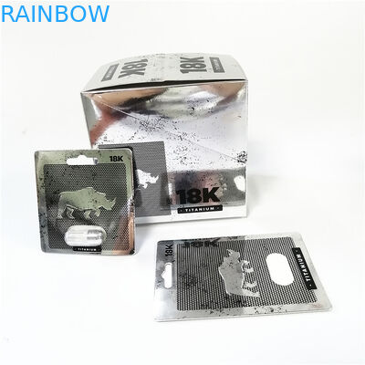 Empaquetado de empaquetado de la ampolla de la píldora del rinoceronte de la tarjeta de papel de la bala de la cápsula del oro del rinoceronte 18K de la venta 3D de la ampolla caliente de la tarjeta