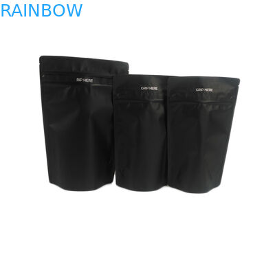 En existencia bolso de empaquetado gomoso de la prueba del olor de aluminio del papel del niño de la flor comestible resistente negra CBD Canabis de la categoría alimenticia