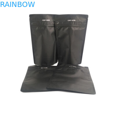En existencia bolso de empaquetado gomoso de la prueba del olor de aluminio del papel del niño de la flor comestible resistente negra CBD Canabis de la categoría alimenticia
