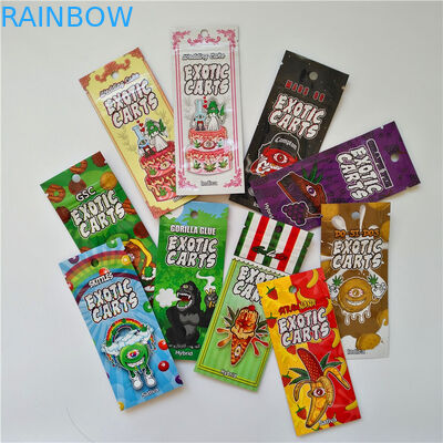 bolso resistente de Mylar de la salida de la cremallera del pisón de la prueba del olor de 3.5g 1/8oz del niño evidente de la cerradura para el empaquetado de la flor CBD Gummies del cáñamo